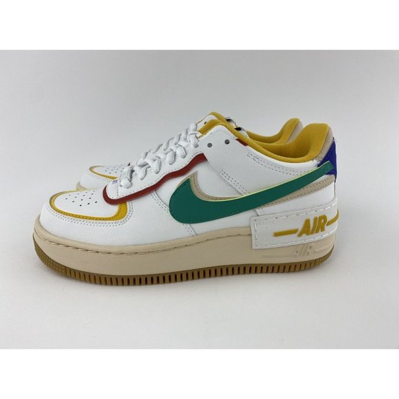 Nike Air Force 1 Shadow Multi Color Women's Sneakers Shoes White CI0919-118 - Picture 10 of 12